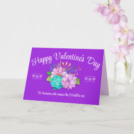 Tarjeta Purple Happy ValentDay