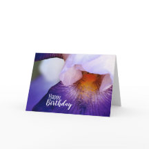 Purple Iris Happy Birthday Photo Birthday Cumpleañ