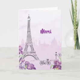 Tarjeta Purple Iris Paris Gracias