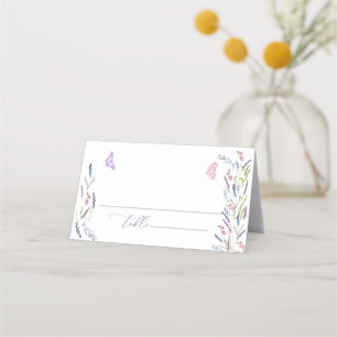 Tarjeta Purple Lavender Floral Boda Place