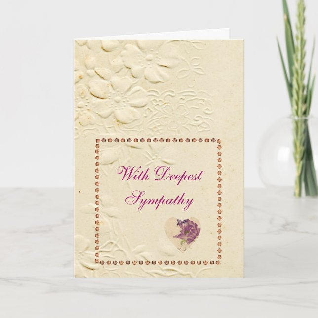 Tarjeta Purple Poppy Beautiful Memories Sympathy Card (Anverso)