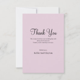 Tarjeta Purple Simple Boda Gracias