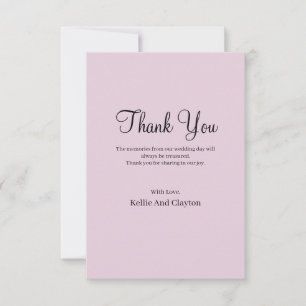 Tarjeta Purple Simple Boda Gracias