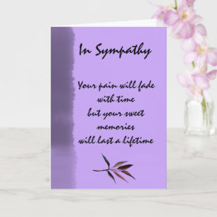 Tarjeta Purple Sympathy con Flor