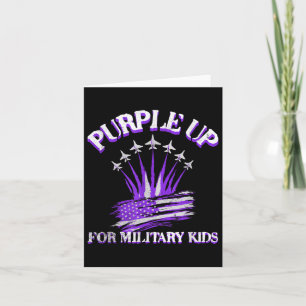 Tarjeta Purple Up For Military Kids Day American Children