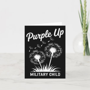 Tarjeta Purple Up Para Niños Militares Dandelion Chi Milit