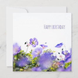 Tarjeta Purple Wildflower Happy Birthday Card