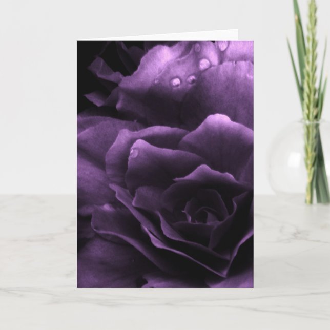 Tarjeta Púrpura cercana para arriba de una begonia doble (Anverso)