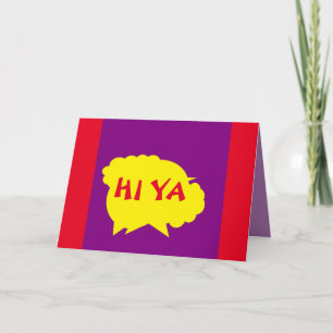 Tarjeta Púrpura con un borde de diseño salpicado amarillo