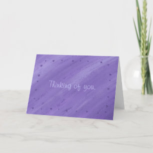 Tarjeta Púrpura Corazones Aplastados Pensamiento Púrpura d