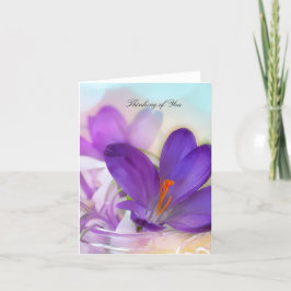 Tarjeta Púrpura Crocus Blank Note