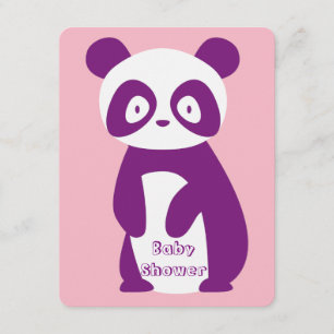 Tarjeta púrpura de la invitación de Baby Shower de