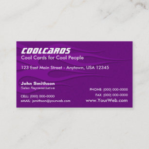 Tarjeta púrpura de las llamas