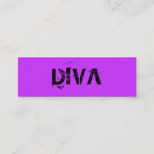 TARJETA PÚRPURA DEL PERFIL DE LA DIVA