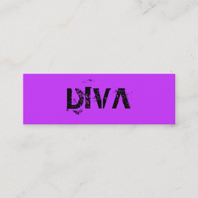 TARJETA PÚRPURA DEL PERFIL DE LA DIVA (Anverso)