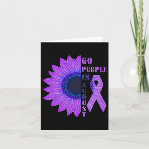 Tarjeta Púrpura en agosto mes de concienciación sobre la s