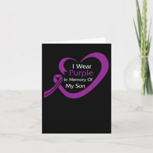 Tarjeta Púrpura En Memoria De Mi Hijo Conciencia De Sobred