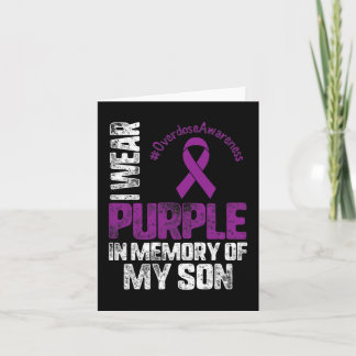 Tarjeta Púrpura En Memoria De Mi Hijo Mes De Conciencia So