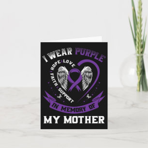 Tarjeta Púrpura En Memoria De Mi Mamá Conciencia Sobre Epi