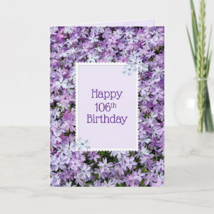 Tarjeta Púrpura Flox por 106 cumpleaños