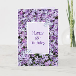 Tarjeta Púrpura Flox Por El Cumpleaños 85
