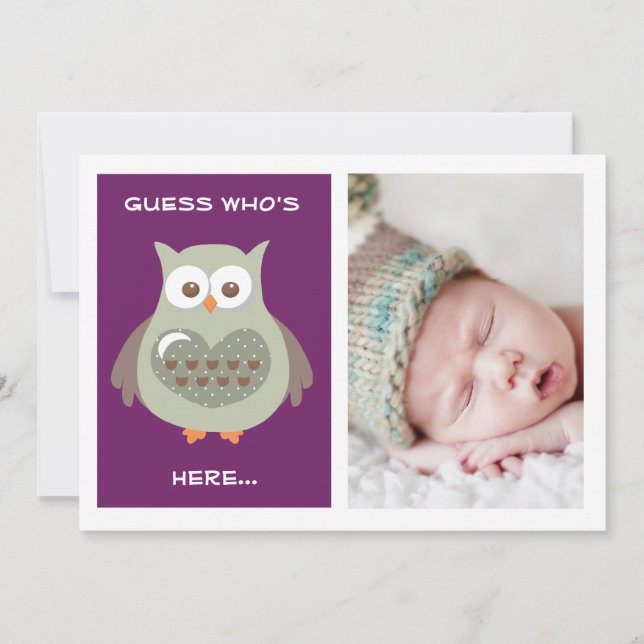 TARJETA PÚRPURA LINDA DE LA FOTO DE LA INVITACIÓN (Anverso)