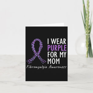 Tarjeta Púrpura Para Mi Mamá Cinta De Concientización Fibr