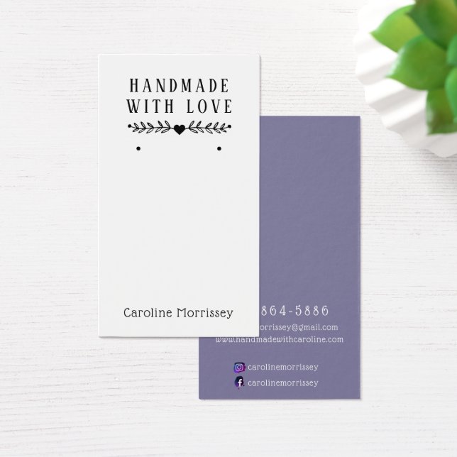 Tarjeta púrpura simple de visualización de joyería (Escritorio)