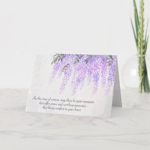 Tarjeta Púrpura Wisteria Compasión por las acuarelas