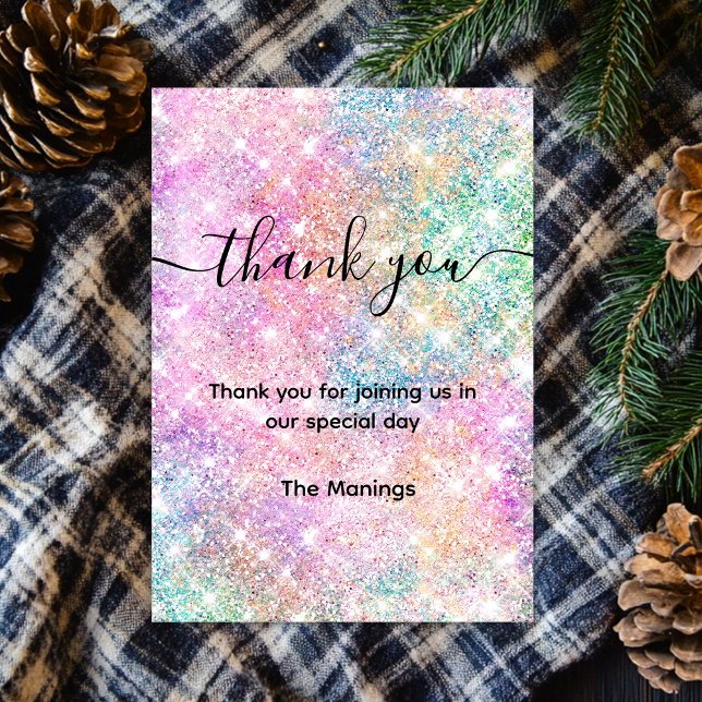 Tarjeta Purpurina de imitación rosada y cuerdo (Subido por el creador)