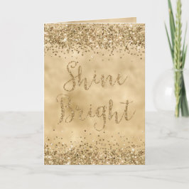 Tarjeta Purpurina de oro Confetti Sparkle Shine