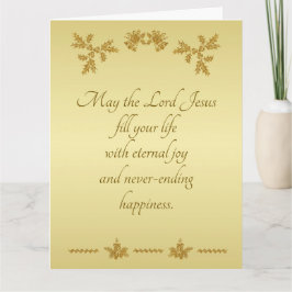 Tarjeta Purpurina de oro Feliz Navidad, Santa Claus de oro