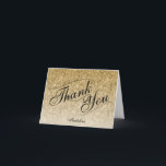 Tarjeta Purpurina de oro Glam Bat Mitzvah<br><div class="desc">Utilice el formulario de plantilla para agregar su nombre u otra personalización. La opción "Personalizar más lejos" se puede usar para agregar texto o fotos al interior o posterior de la tarjeta de nota.</div>