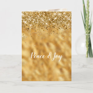 Tarjeta Purpurina Glam Gold Confetti Inspirador