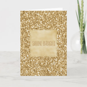 Tarjeta Purpurina Gold Glitz Sparkle