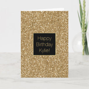 Tarjeta Purpurina Sparkle Gold
