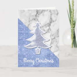 Tarjeta Purpurinoso moderna de Navidades de árbol 