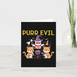 Tarjeta Purr Evil Halloween Cats Witts Funny Spookoky cats