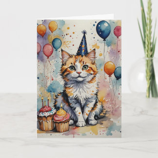 Tarjeta Purr-fección de cumpleaños - Personalizable