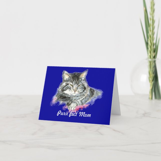 Tarjeta Purr fect Mom for the Cat Lover (Anverso)