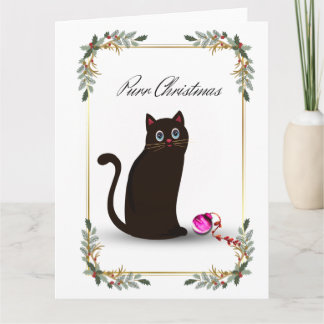 Tarjeta Purr Navidades