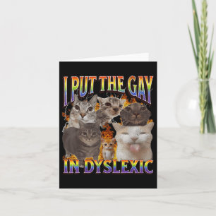 Tarjeta Puse A Los Gays En Un Gracioso Meme De Gato Disléx