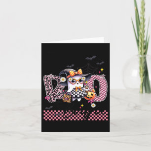 Tarjeta Puse el Boo en Boujee Cute Fantasma Leopardo Bouji