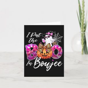 Tarjeta Puse El Boo En Boujee Cute Leopard Boujie Ghost