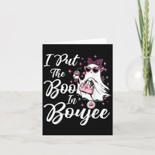 Tarjeta Puse el Boo en Boujee Fantasma Divertido Nk Leopar