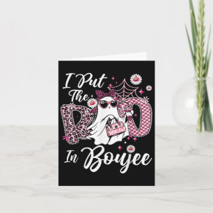 Tarjeta Puse el Boo en Boujee Fantasma Divertido Nk Leopar