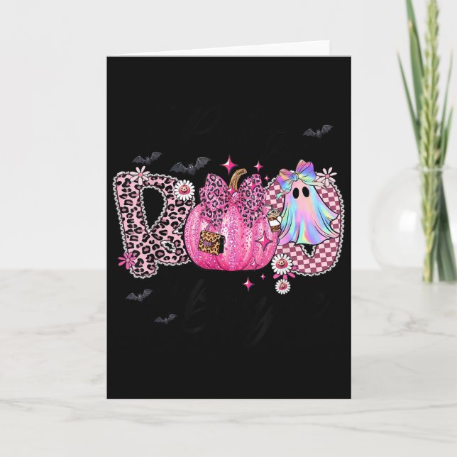 Tarjeta Puse el Boo en Boujee Leopardo Divertido Boujie Fa (Anverso)