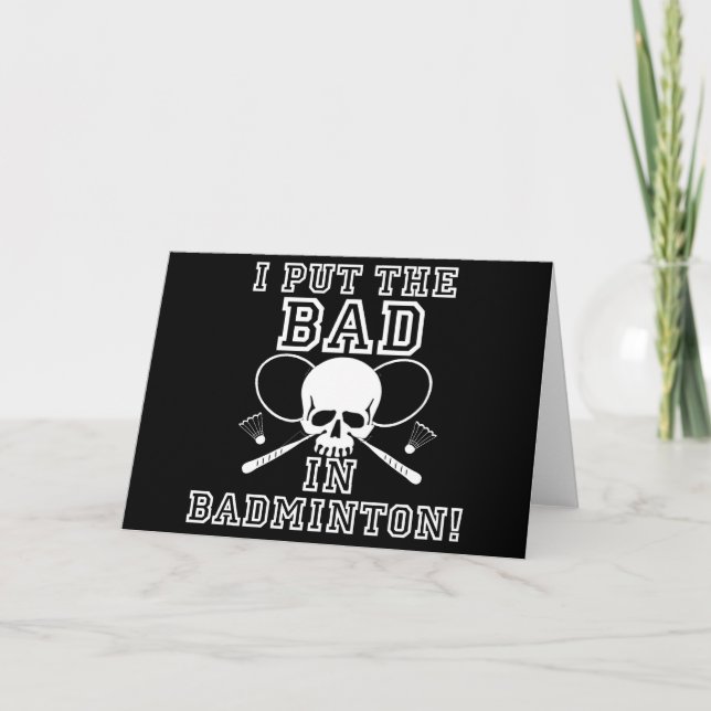 Tarjeta Puse el malo en bádminton (Anverso)