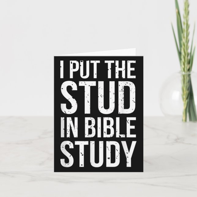 Tarjeta Puse El Stud En El Estudio De La Biblia Gracioso C (Anverso)