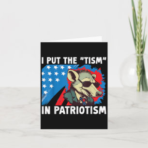 Tarjeta Puse el tism en patriotismo bandera de EE. UU. Zar